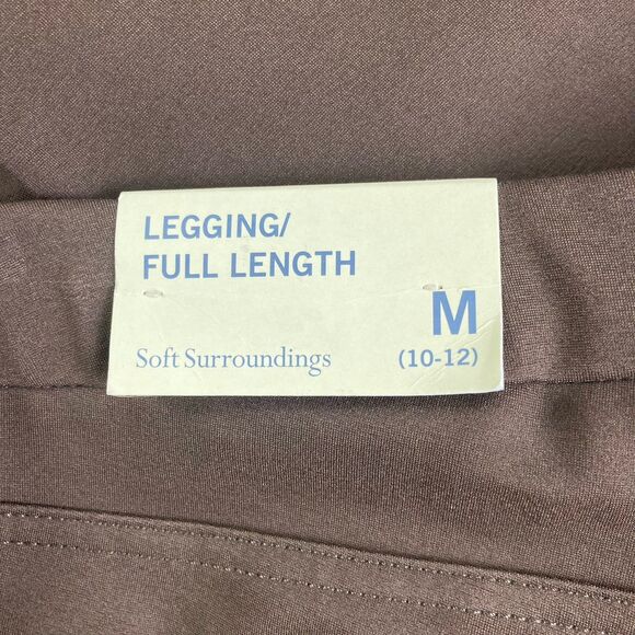 Soft Surroundings Medium (8-10) Super Sleek Legging Brown Pull On Ponte Pant NWT - Picture 9 of 10